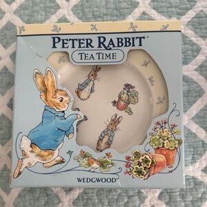 Wedgwood Peter Rabbit Tea Time Plate with Blue and Cream Accents